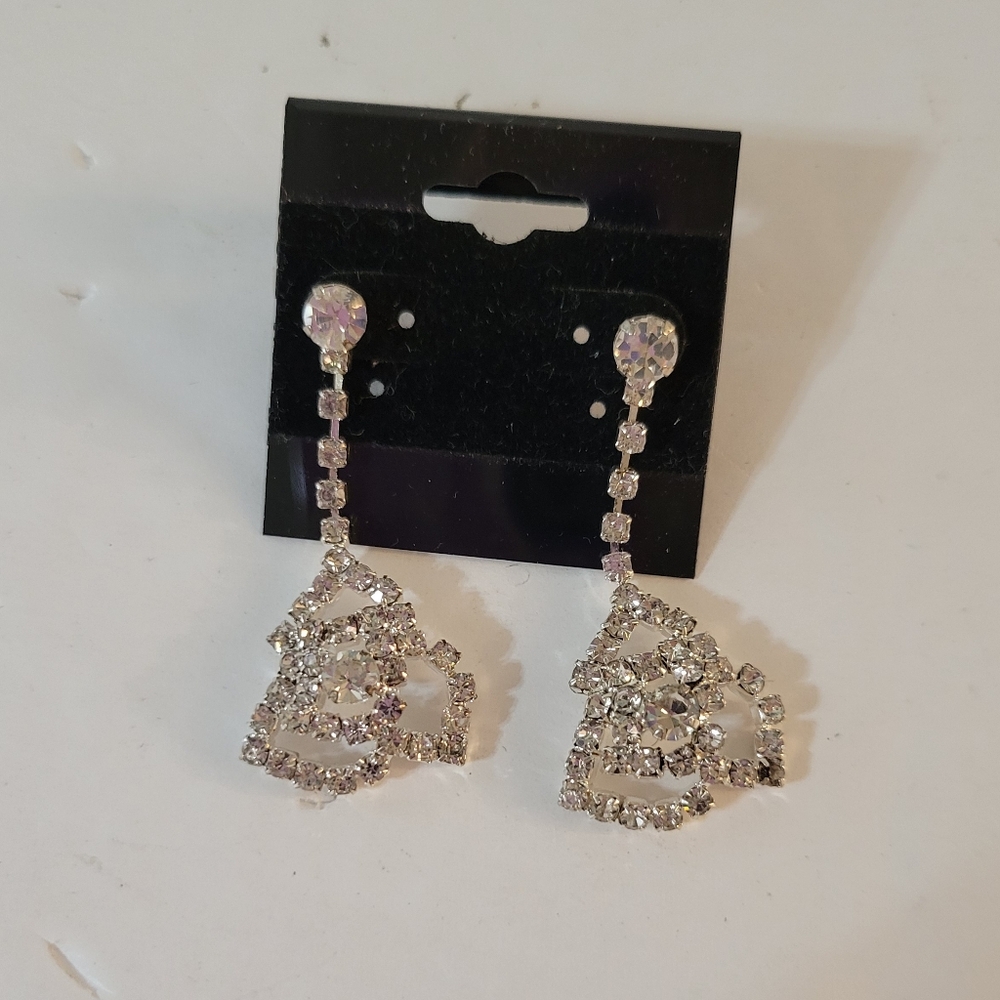 Mariell Rose Clear Crystal Rhodium Plated